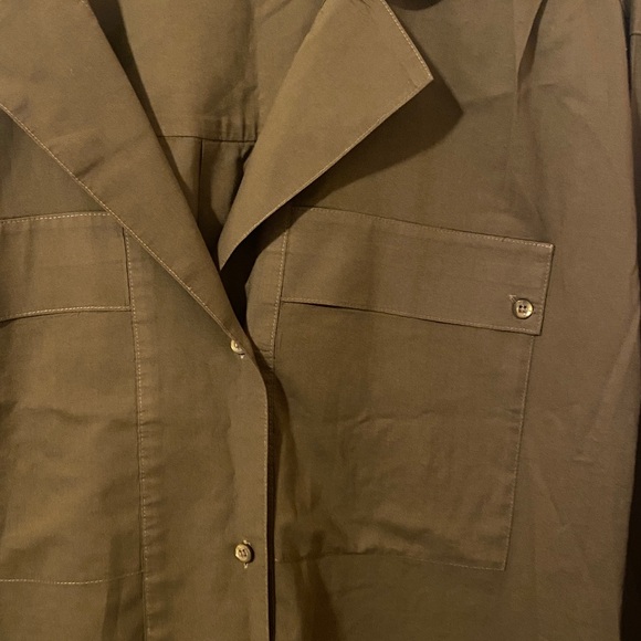 Rowan Fay Utility Camp Shirt Green/Brown Large - Picture 7 of 11